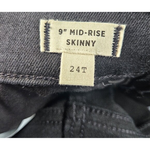 New Madewell 9" Mid Rise Skinny Crop Jeans Black Size 24 X 30 Tall - Picture 4 of 5